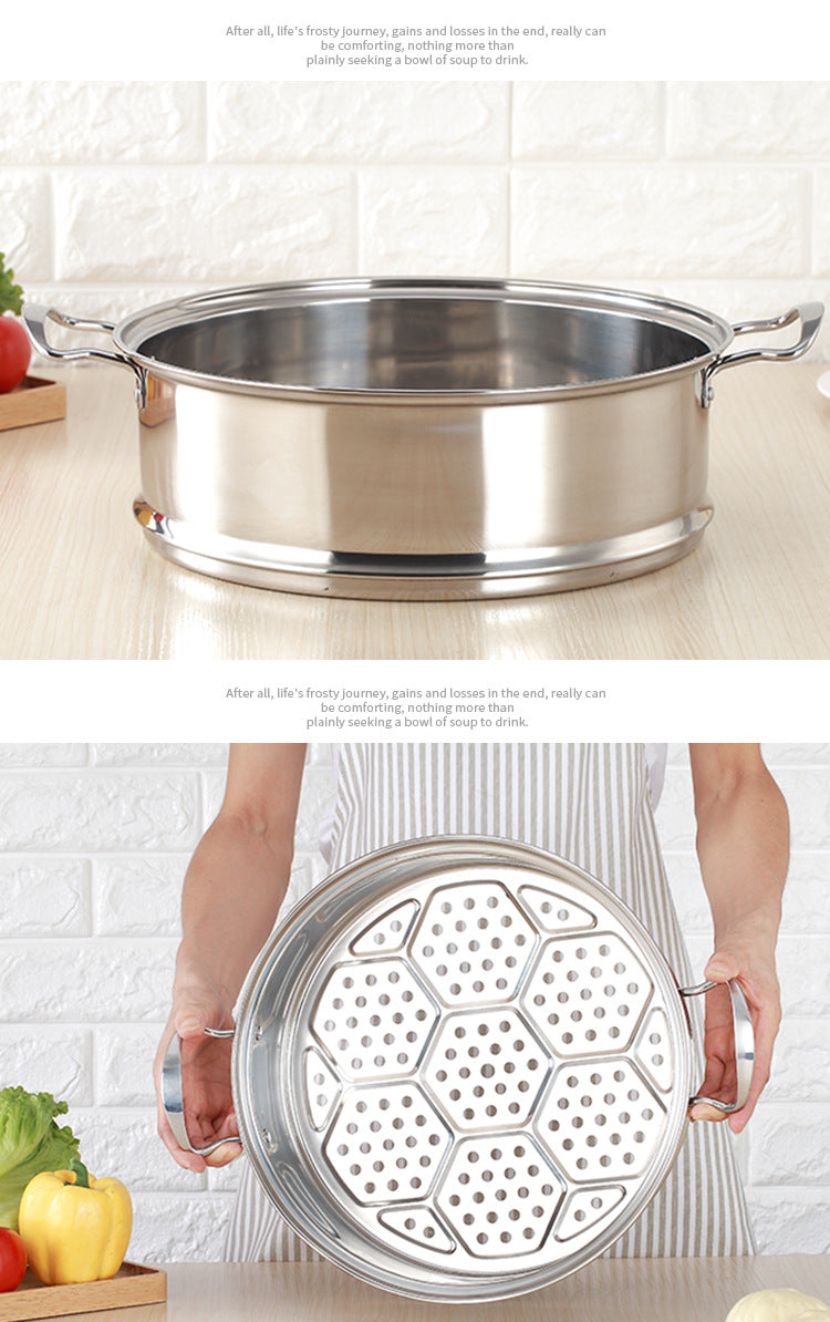 36cm Stainless Steel Food Steamer – Large 6 Layer Steamer Pot