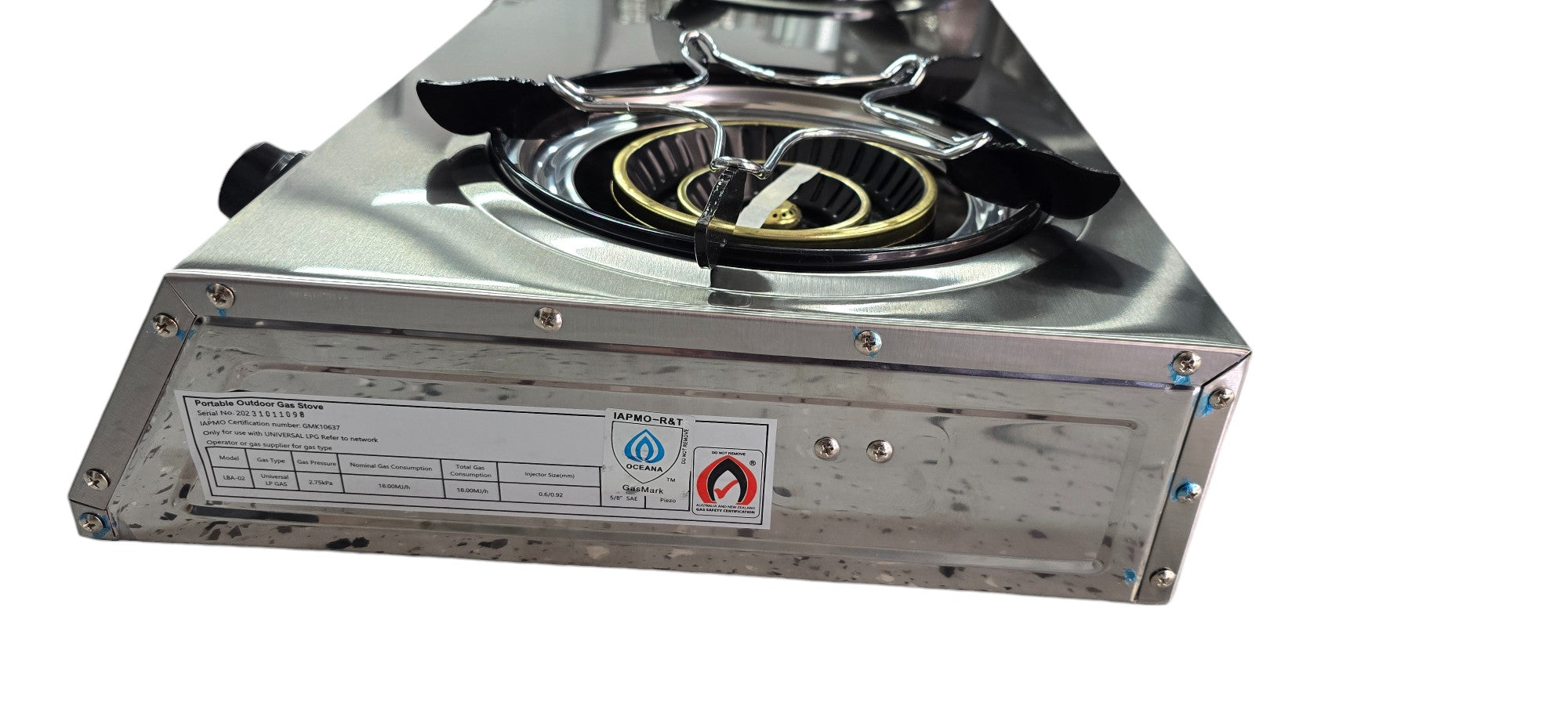 Two Burner Outdoor Stainless Steel Bench Top LPG Gas Stove, LPG Cooktop
