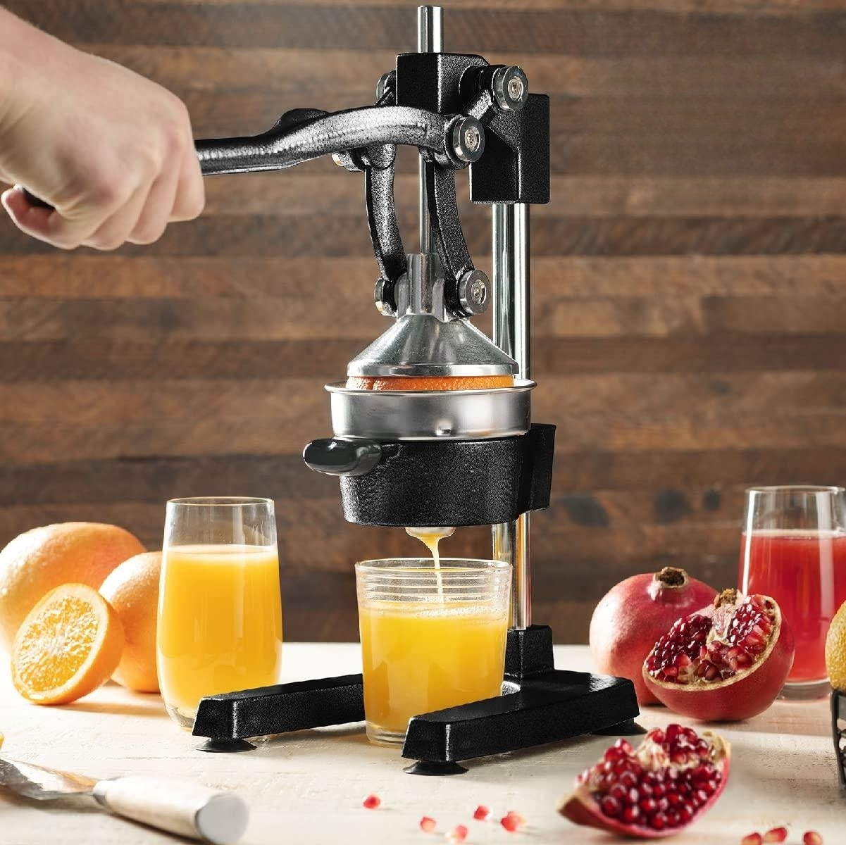 Commercial Cast Iron & 304 Stainless Steel Manual Citrus Juicer – Orange