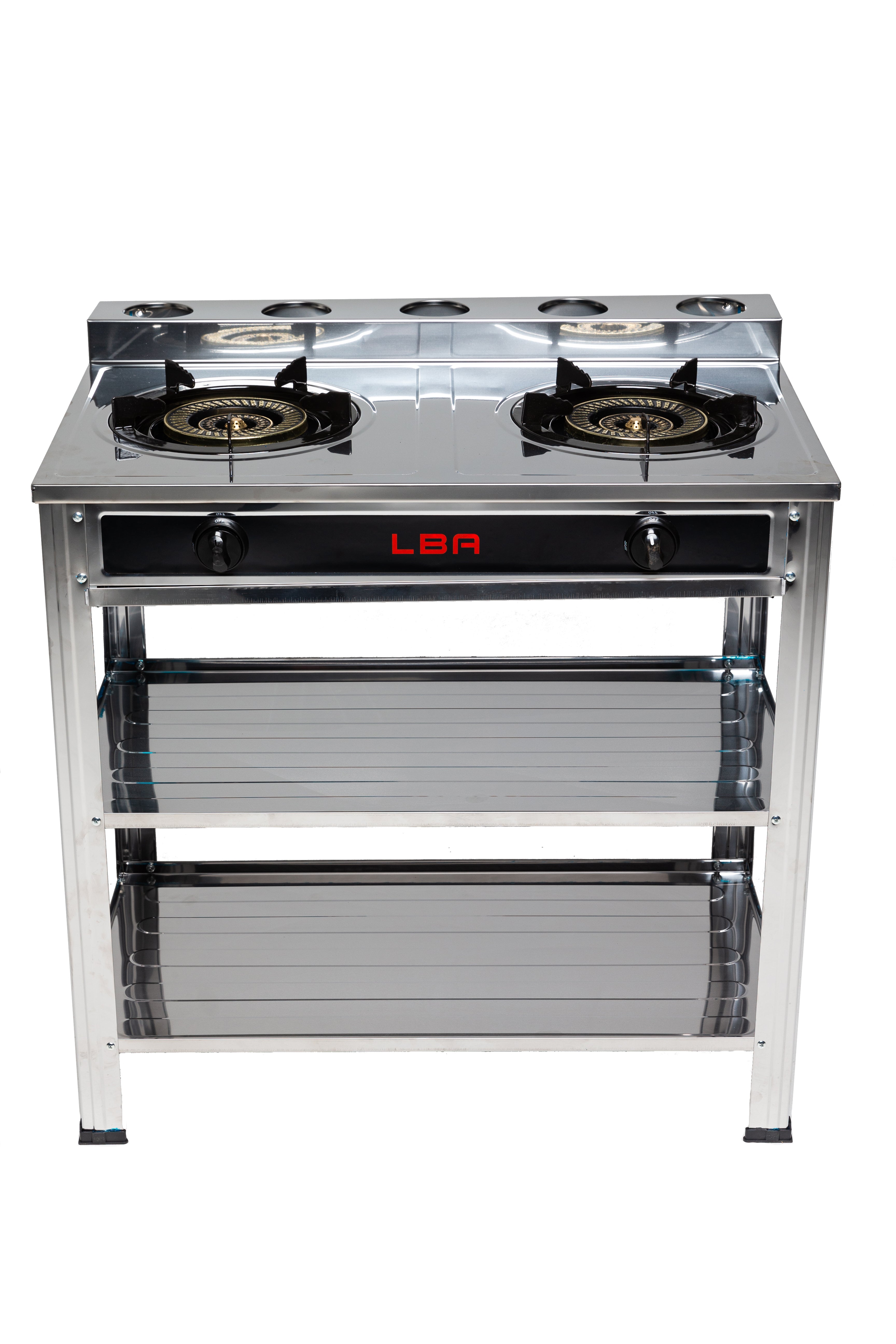 Stainless Steel Double Burner LPG Gas Outdoor Cooker