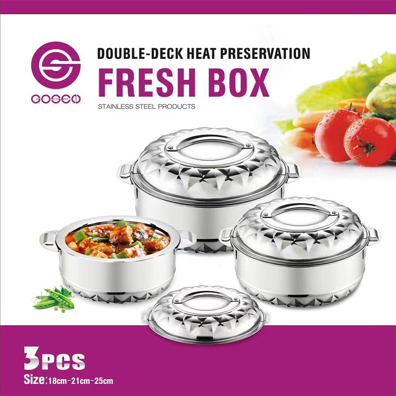 Insulated Stainless Steel Hot Pot Set – Food Warmer Pots