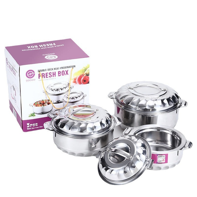 Insulated Stainless Steel Hot Pot Set – Food Warmer Pots