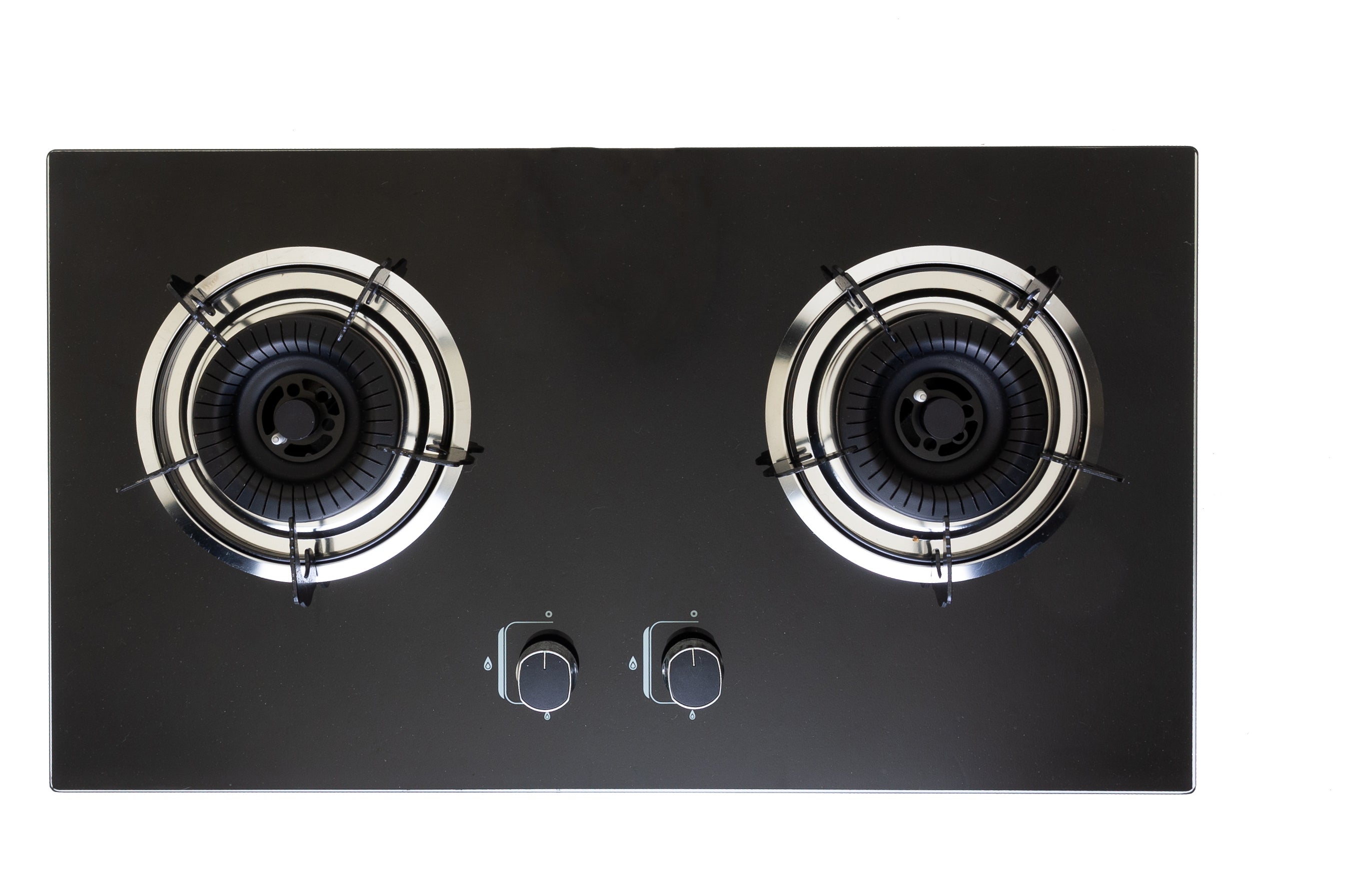 LPG 2 Burner builtin with Stainless Steel bentch, Trolley with Builtin Glass two burner stove