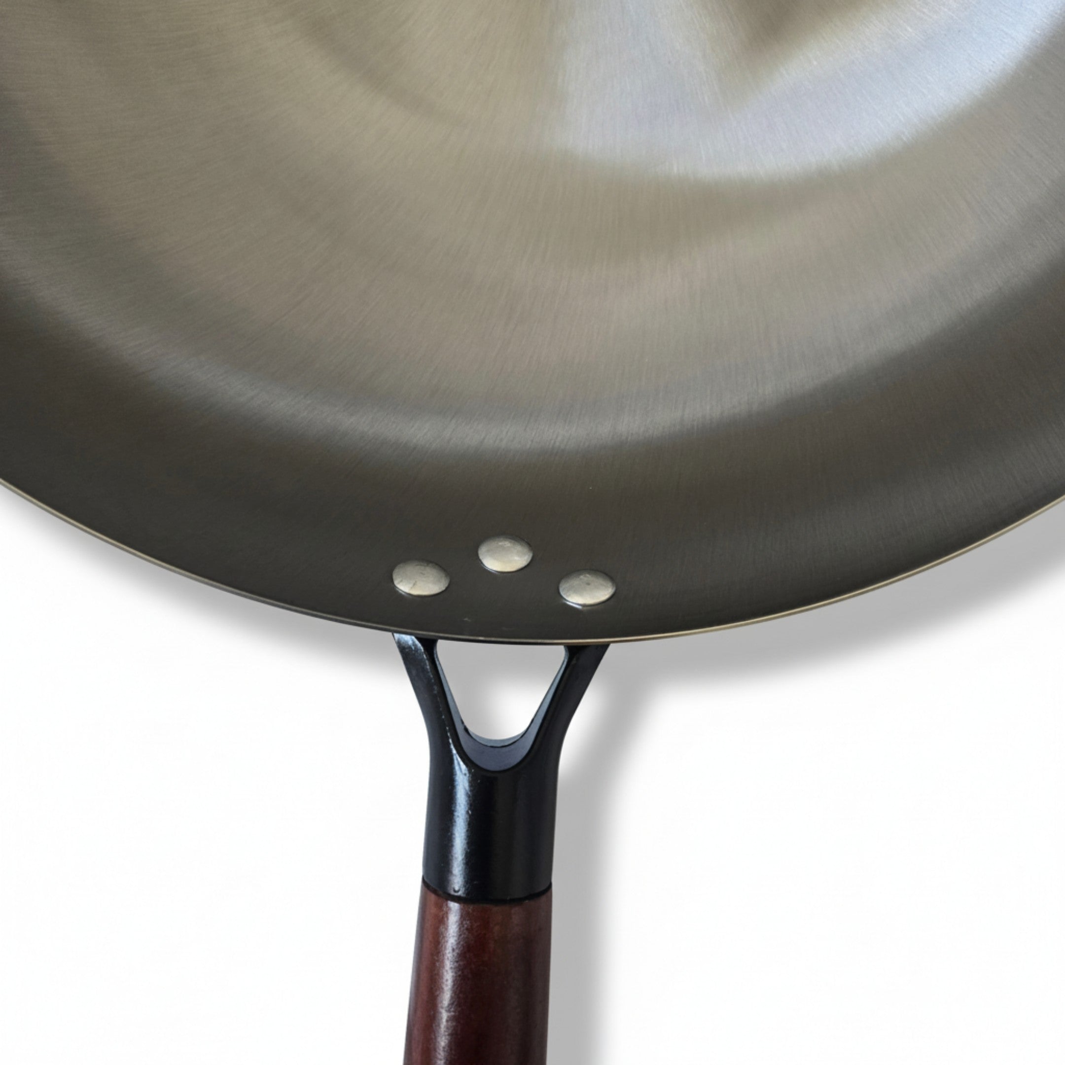 Hand-Forged Flat Bottom Carbon Steel Wok with Wooden Handle – For Gas, Stove & LPG Wok Burners