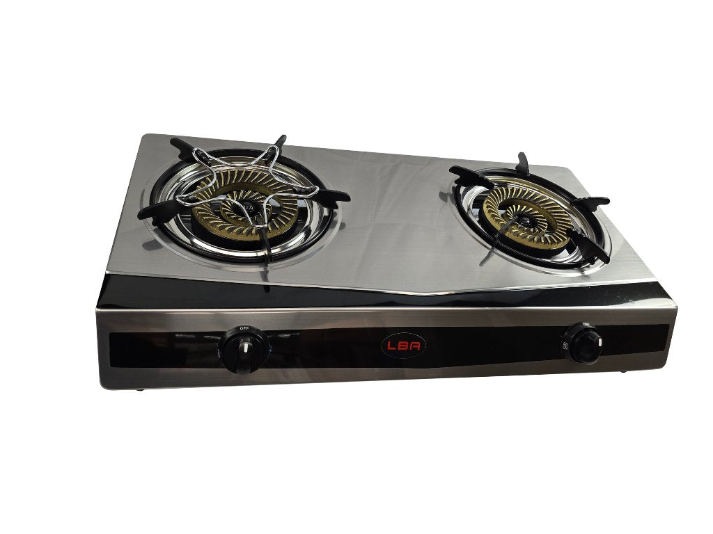 Two Burner Outdoor Stainless Steel Bench Top Burner