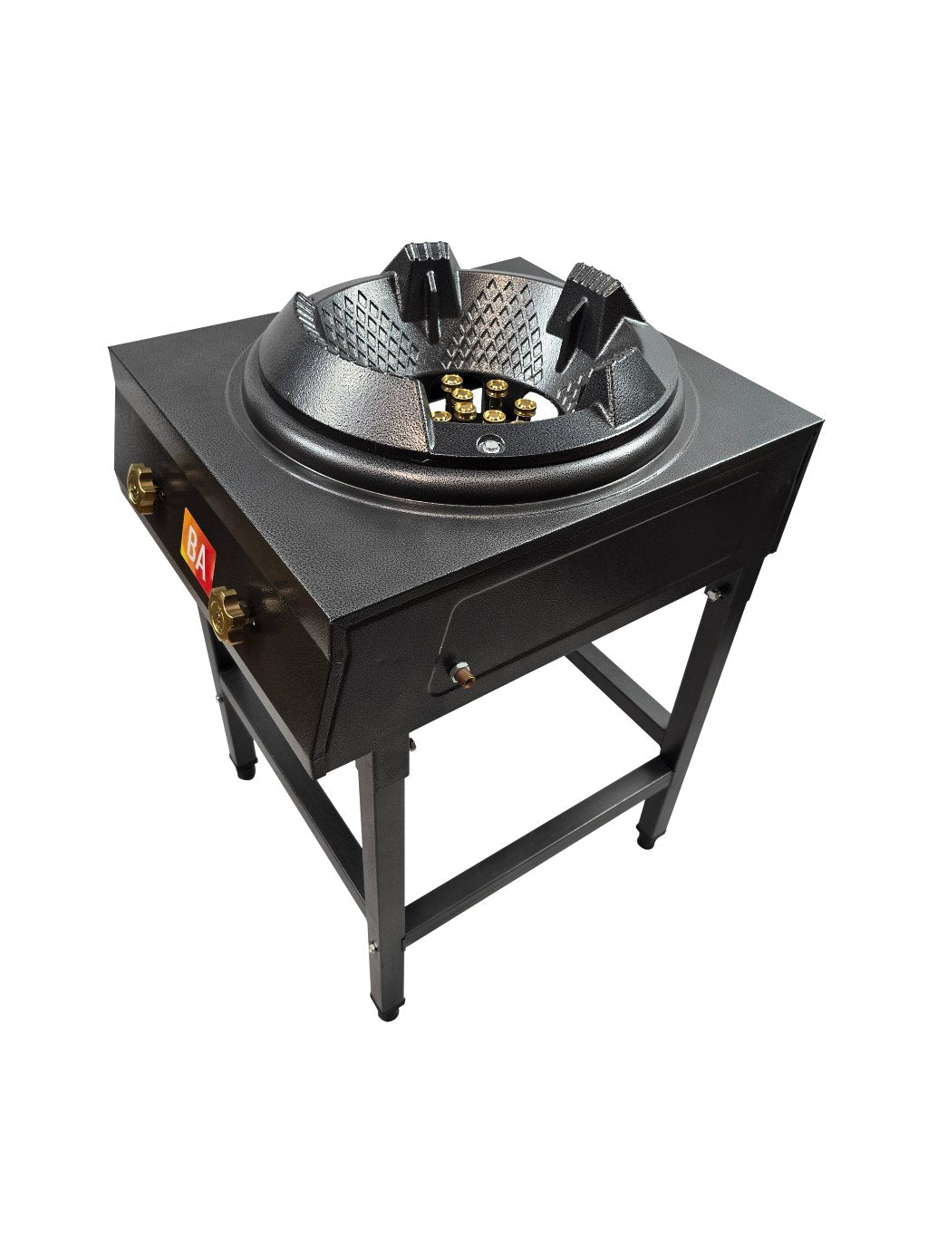 High Pressure Wok Burner with Stand 12 Jet Brass Nozzles