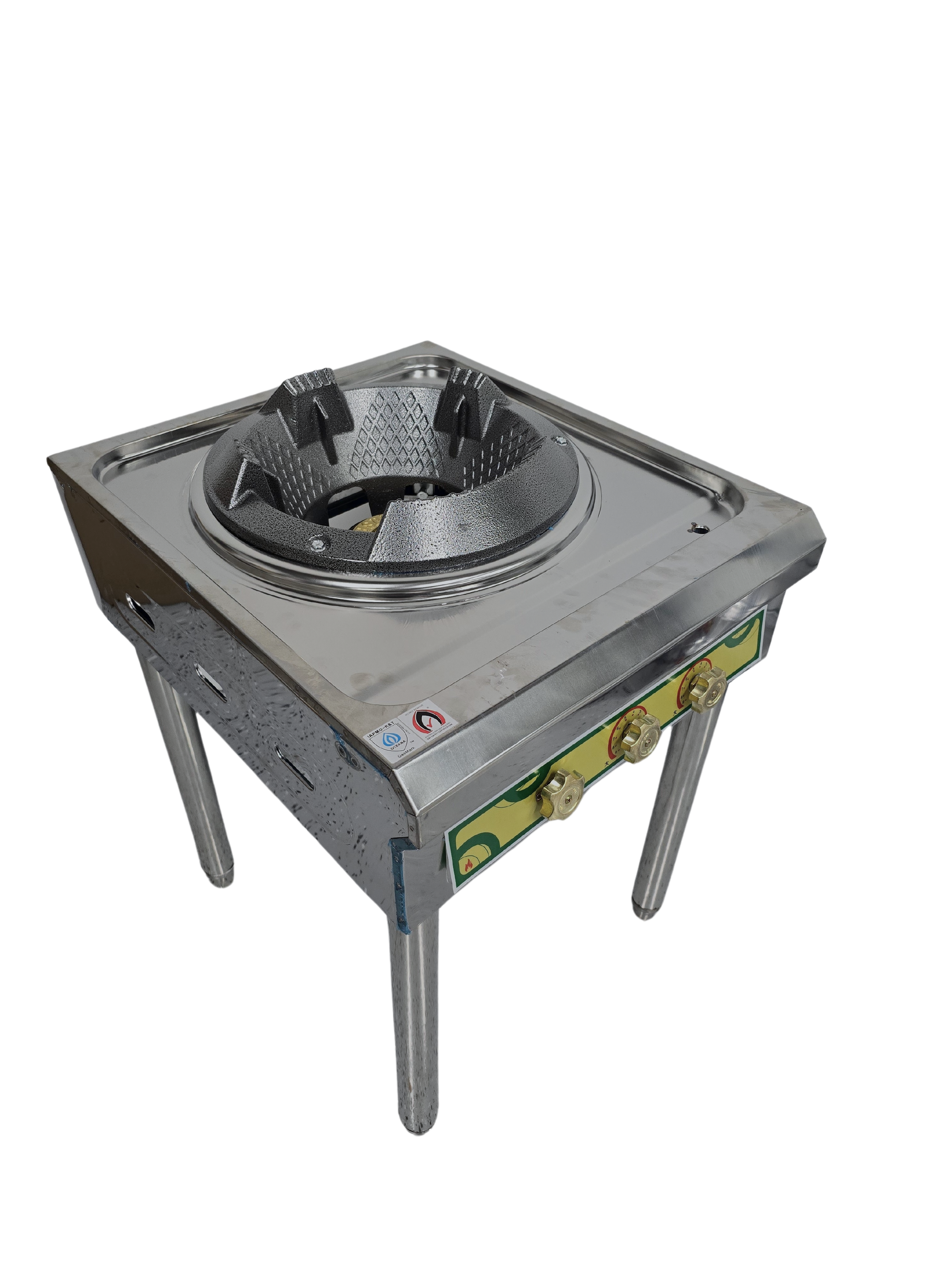 Wok Burner Outdoor, Stainless Steel Standing Portable Wok Station, Outdoor Wok Gas Burner