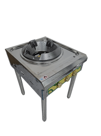 Thumbnail for Wok Burner Outdoor, Stainless Steel Standing Portable Wok Station, Outdoor Wok Gas Burner