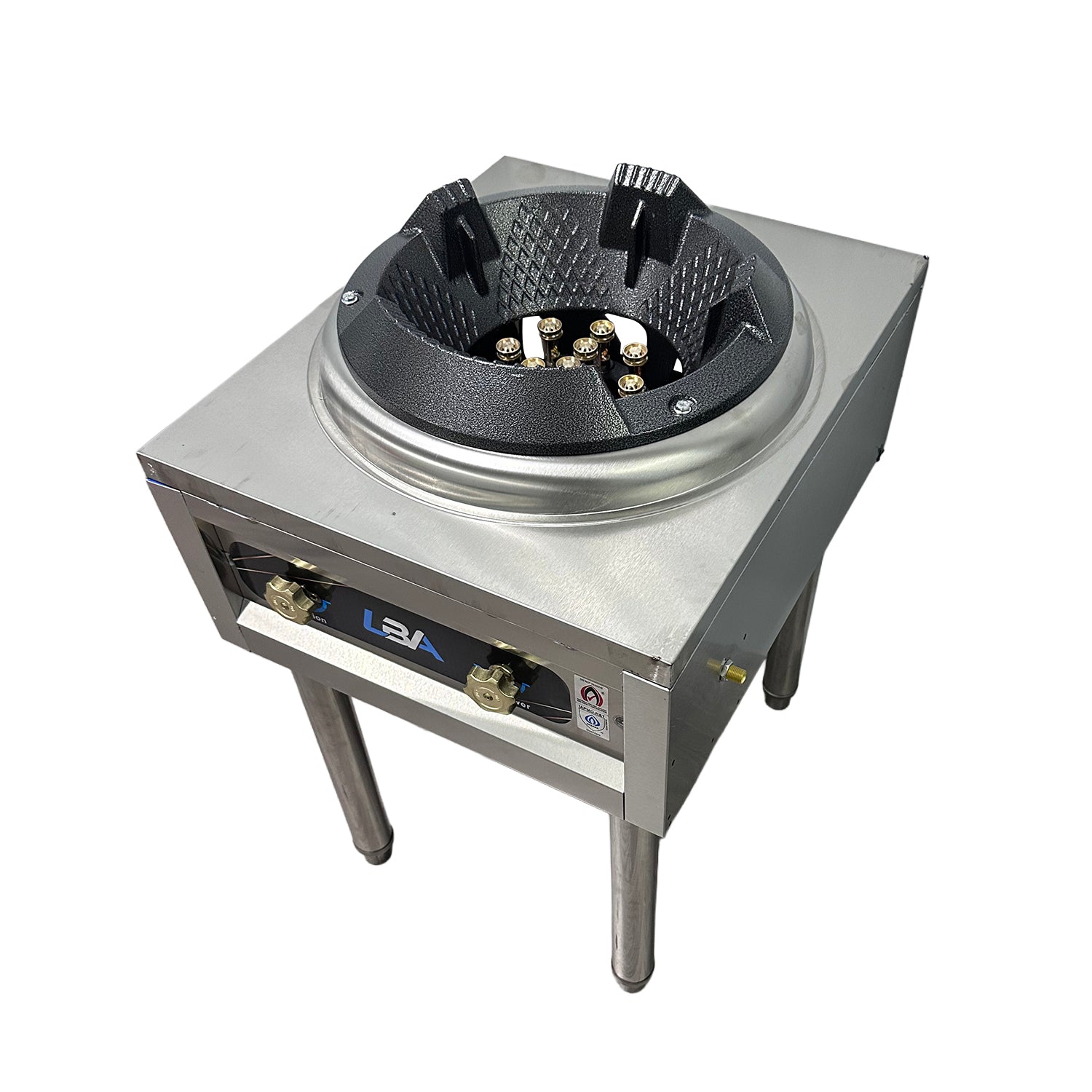 Stainless Steel High Pressure Wok Burner with Stand – 12 Jet / 15 Jet LPG Gas Burner
