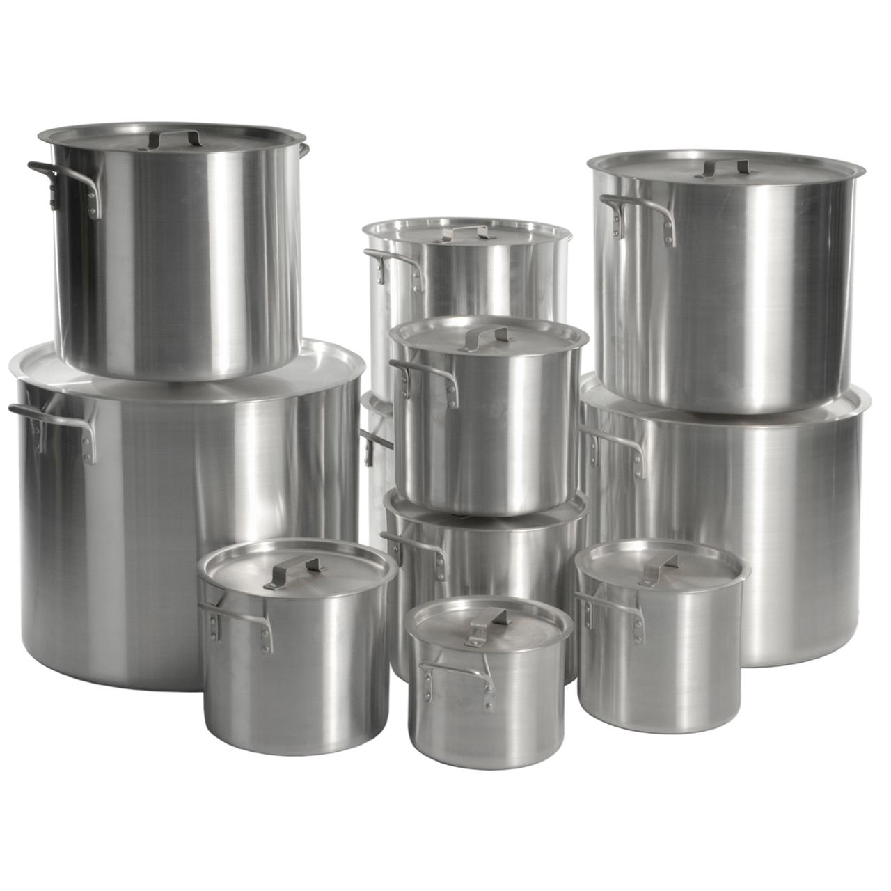 Aluminium Stockpot with Lid – 4mm Thick, Durable & Superior Heat Conductivity