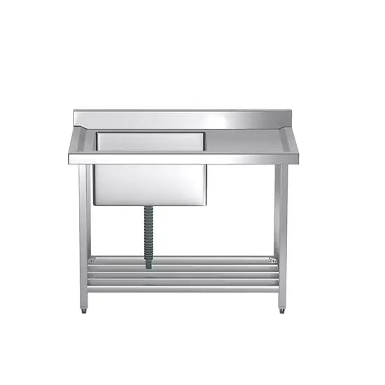 Stainless Steel Sink with Table Space – Single Bowl Left Bowl