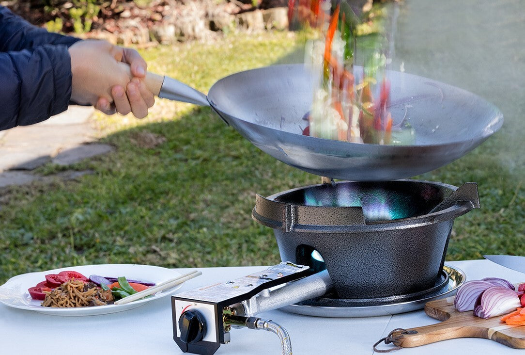 Heavy Duty Wok Burner | High Pressure Outdoor LP Gas Wok Cooker | Perfect for Outdoor Cooking and Domestic Applications