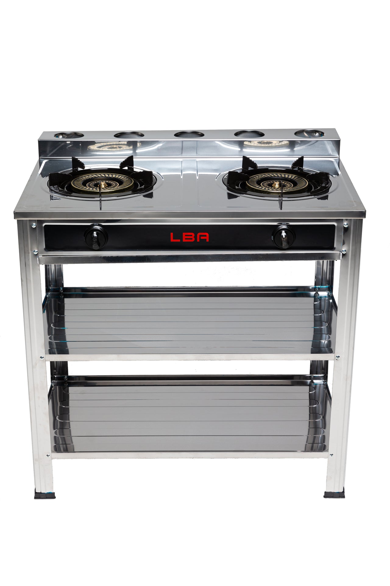 Stainless Steel Double Burner LPG Gas Outdoor Use, Standing Stove Double Burner LPG Gas Burner