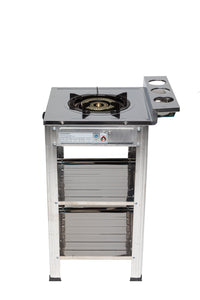 Thumbnail for Stainless Steel Single Burner Portable Gas Stove, Cooktop, with Stand LPG Gas Burner