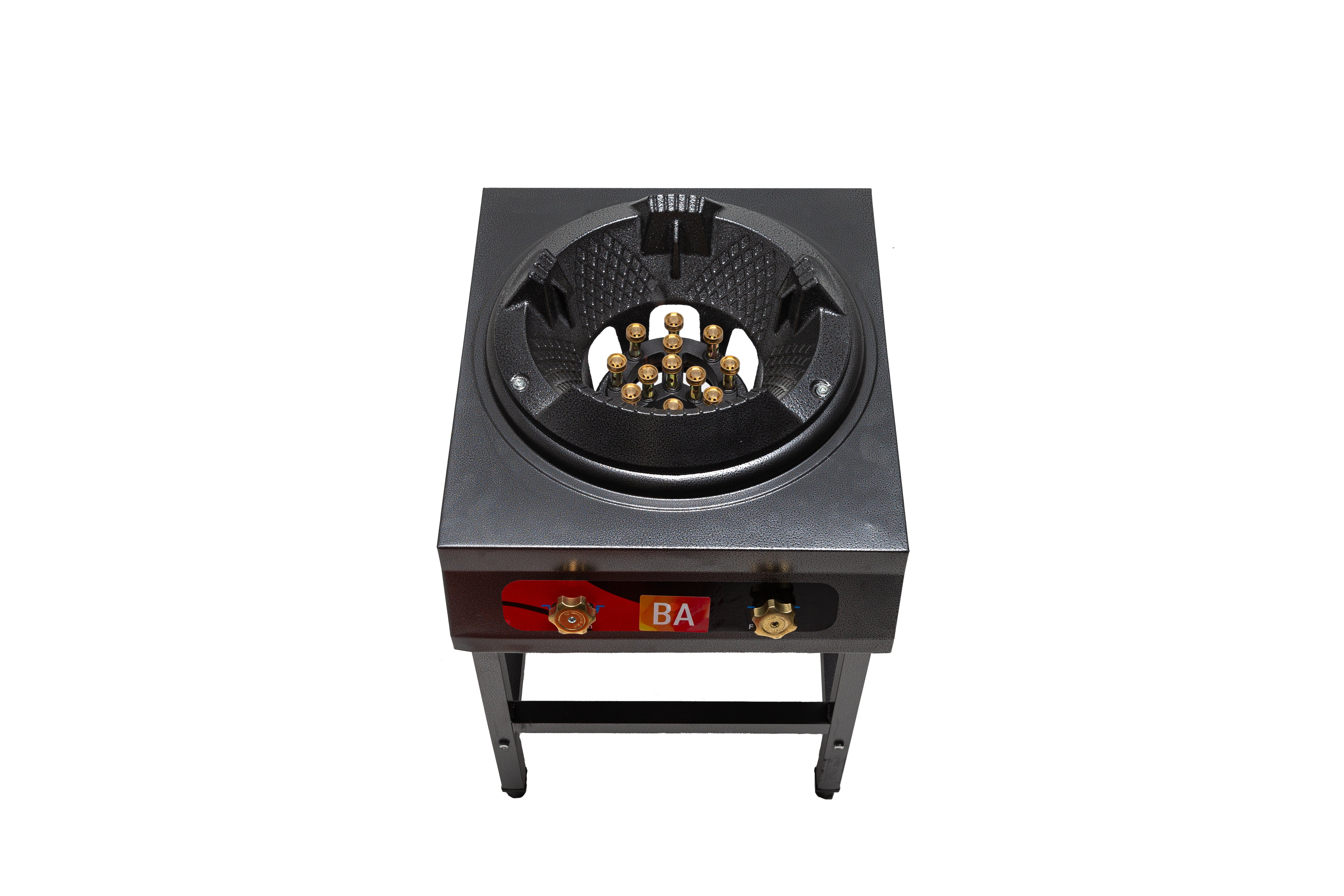 High Pressure Wok Burner with Stand 12 Jet Brass Nozzles