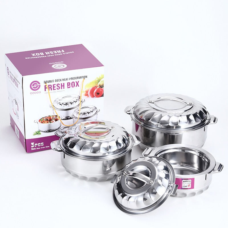 Insulated Stainless Steel Hot Pot Set – Food Warmer Pots