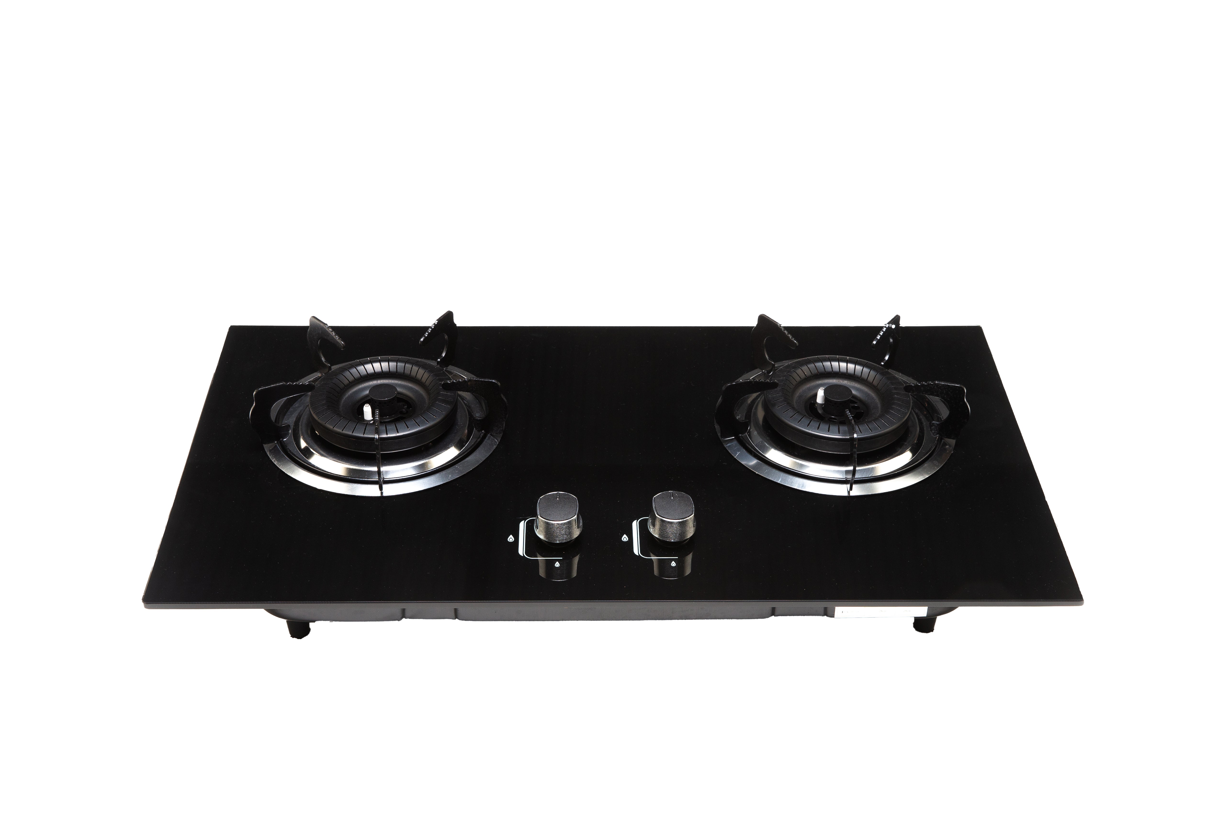 LPG 2 Burner builtin with Stainless Steel bentch, Trolley with Builtin Glass two burner stove